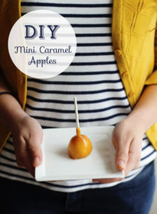 diy mini caramel apples | athomeiminlove