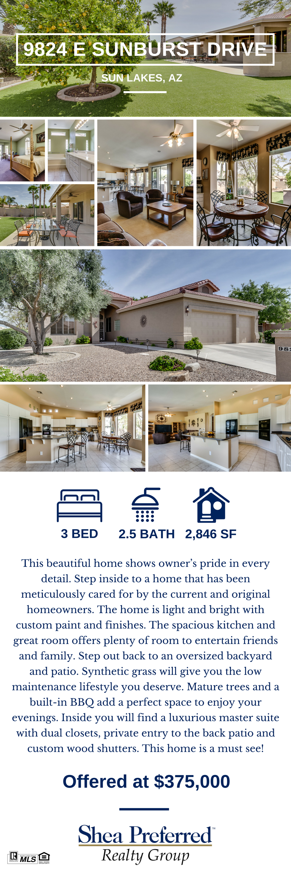 SP Featured Listing - 9824 E Sunburst Drive, Sun Lakes, AZ